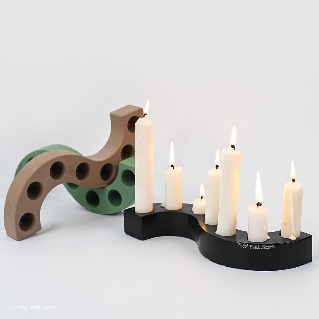 S Shaped Candlestick Concrete Silicone Mold DIY Handmade Candle Holder Vase Bracket Casting Mould Resin Gypsum Mold Home Decor
