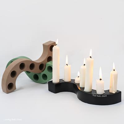 S Shaped Candlestick Concrete Silicone Mold DIY Handmade Candle Holder Vase Bracket Casting Mould Resin Gypsum Mold Home Decor
