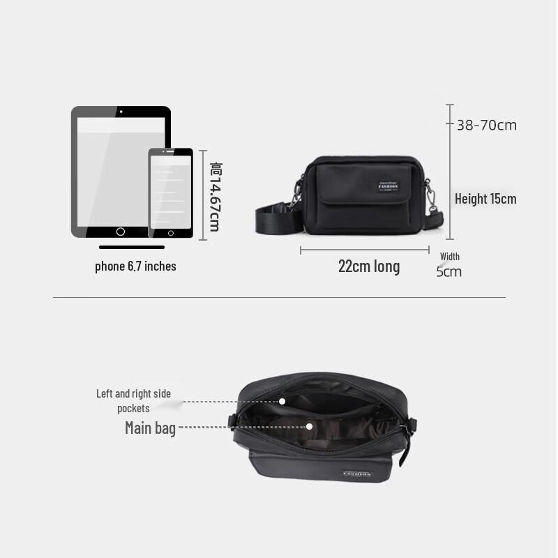 Viney Men's Casual Crossbody Shoulder Bag
