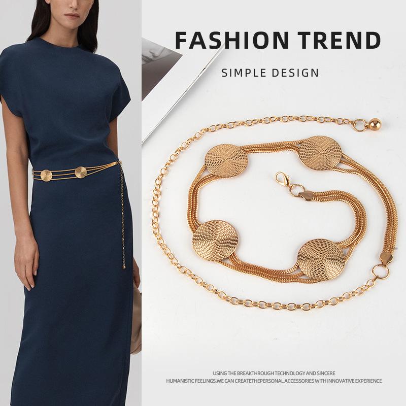 High-end Internet Celebrity Metal Chain, Waist Chain, Women's Accessories, with Skirt Decoration, Suit, Versatile Waist Rope
