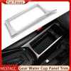 Stainless Steel Car Gearbox Water Cup Holder Panel Frame Sticker Cover for Ford Focus 3 Mk3 2015 2016 2017 2018 LHD