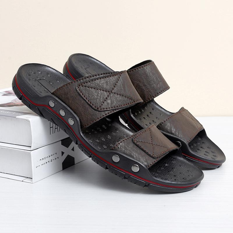 Fashion New Arrival Mens Slip on Walking Shoes Non-Slip Sandals for Beach Casual Wear Half Drag Comfortable Lightweight Male Slippers