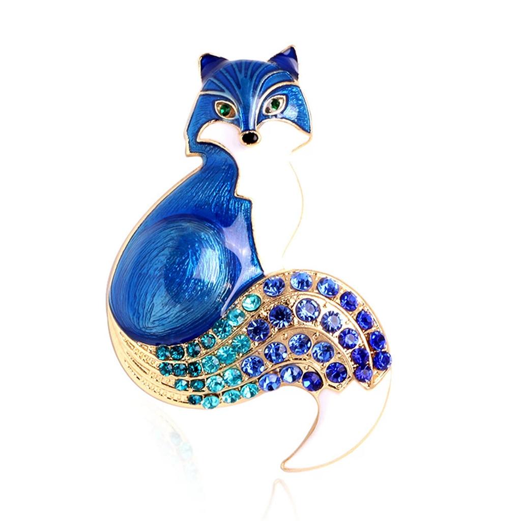Dripping Oil Retro Fox Brooch Exquisite Charm Pin Creative Fashion Elegant Y2K Jewelry Accessories Party Birthday Gift Souvenir