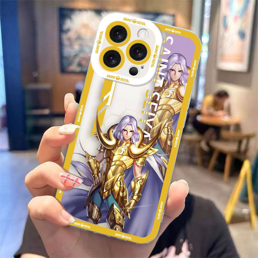 Anime Gold S-Saints Seiya Phone Case For VIVO S1 V20 V21 V21E V23 V23E V25 V27 V27E V29E V30 V40 V50 Y02 Y03 LITE Clear Case