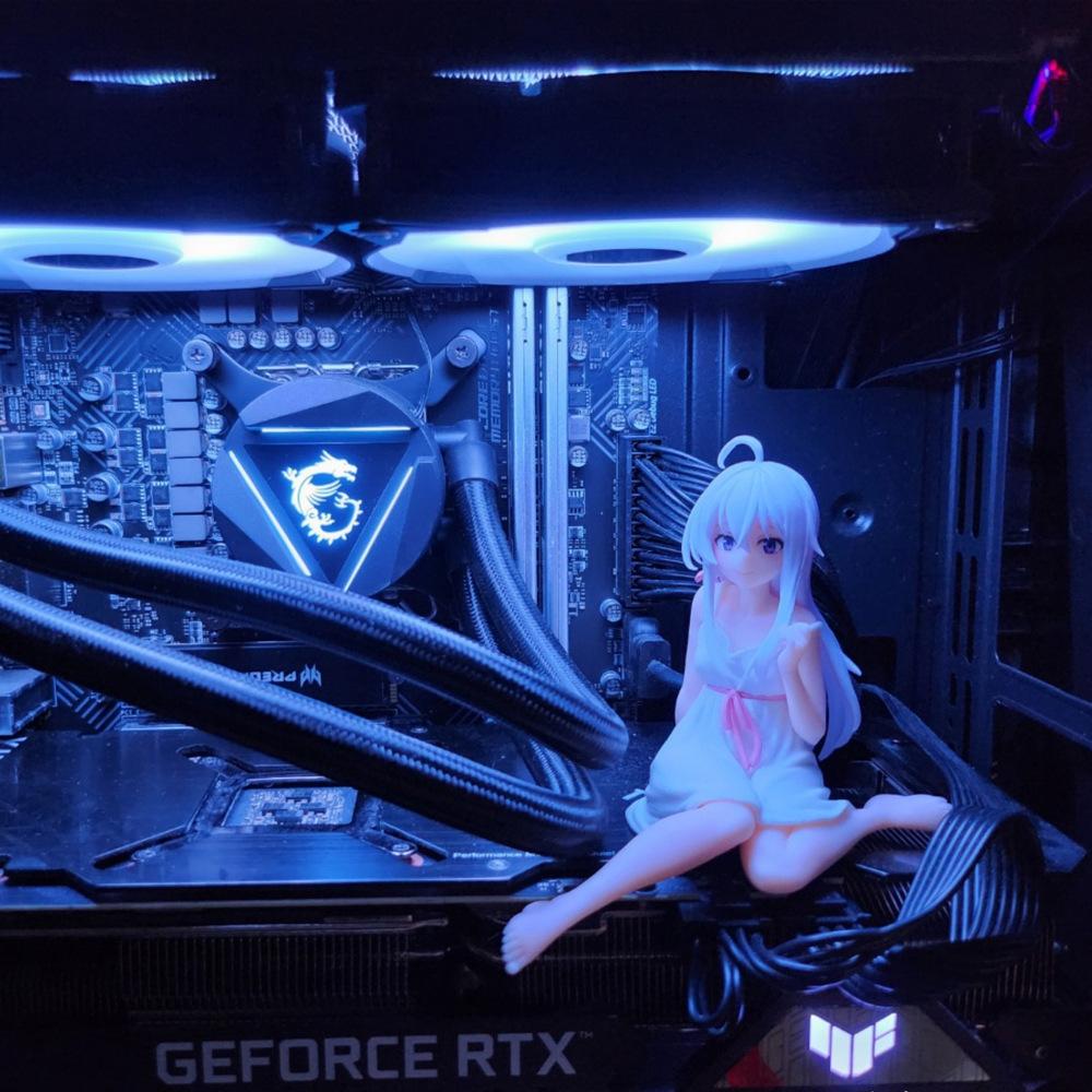 Latest Anime Wandering Witch: The Journey Elaina Figure PVC Pajama Sitting Posture Model Playthings Computer Central Control Pendant
