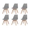 Day and Night - Day and Night Dining Chairs 6 Units Gray Plastic
