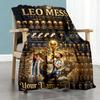 Messi Customize Text Blanket Gift Personalized Blanket Comfortable Throw For Sofa Bedding Living Room Chair Four Seasons Multipurpose