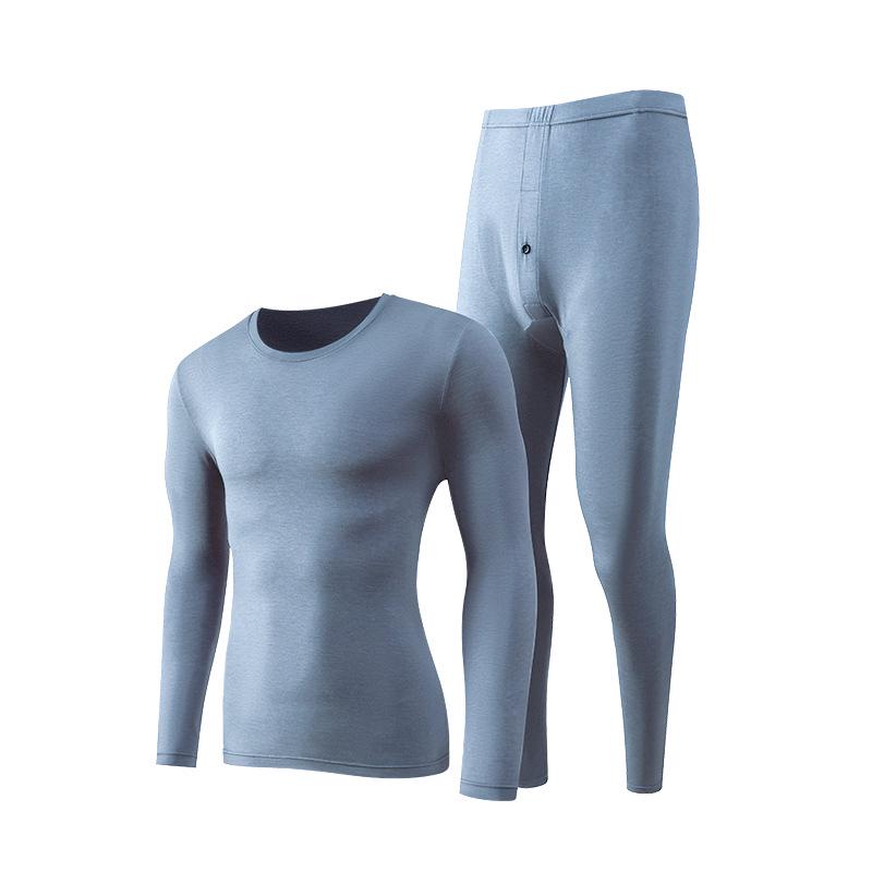 "Leica Pure Cotton Antibacterial Thermal Underwear Set: Women's Round Neck, Lightweight Warm Autumn Clothes and Trousers"