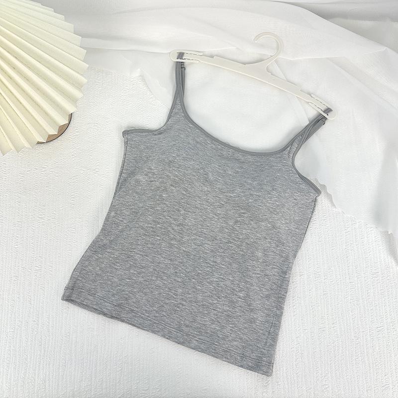 Stylish Solid Color Spaghetti Strap Camisole Vest for Women: Summer Inner & Outer Wear