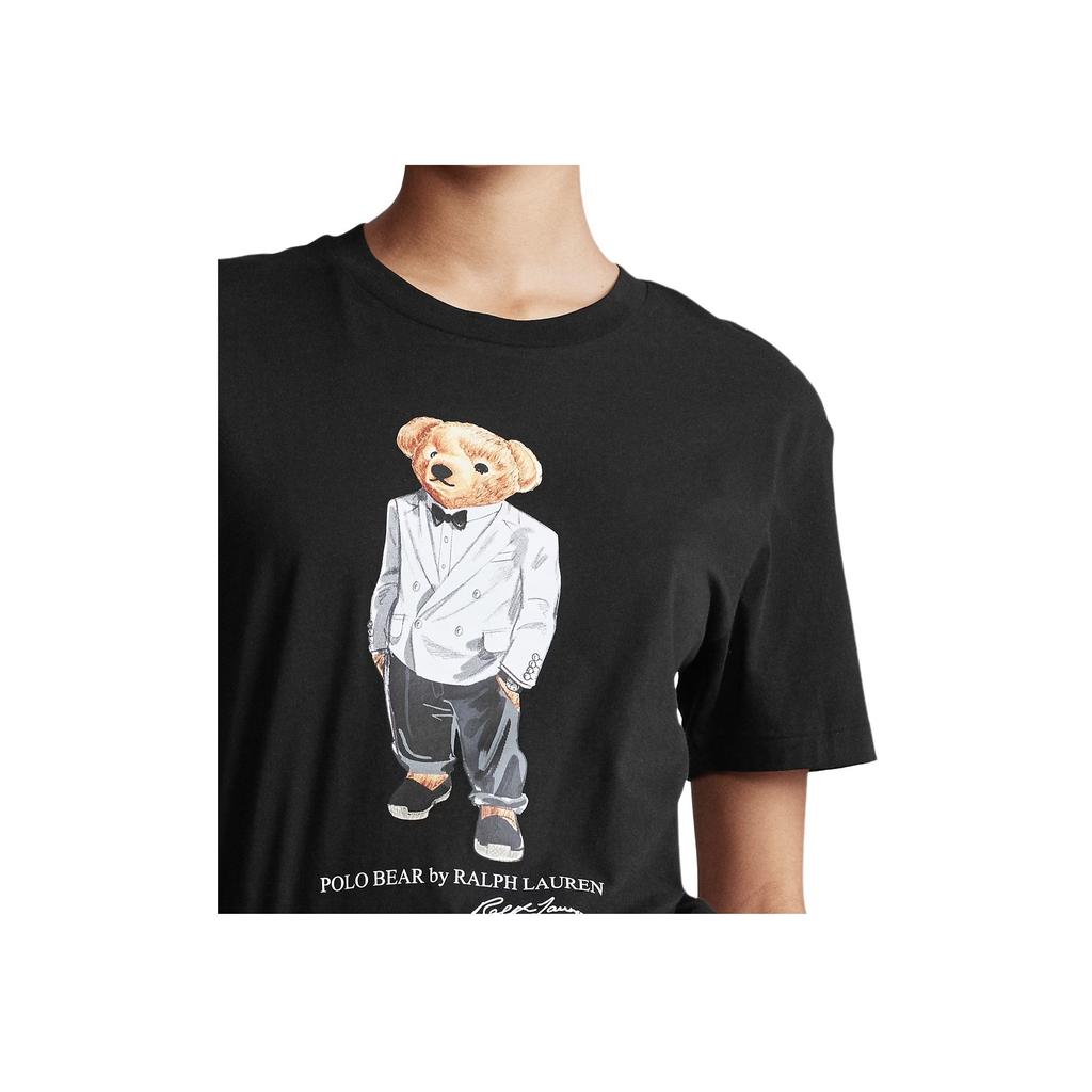 Polo Ralph Lauren Bear Print Crew Neck Short Sleeve T-Shirt Women Tops 211795419-002