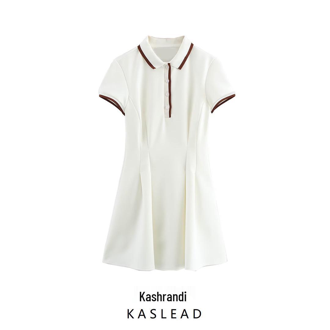 

2025 Spring Women s European & American Style Ribbed Short Dress - Fashion Simple XS