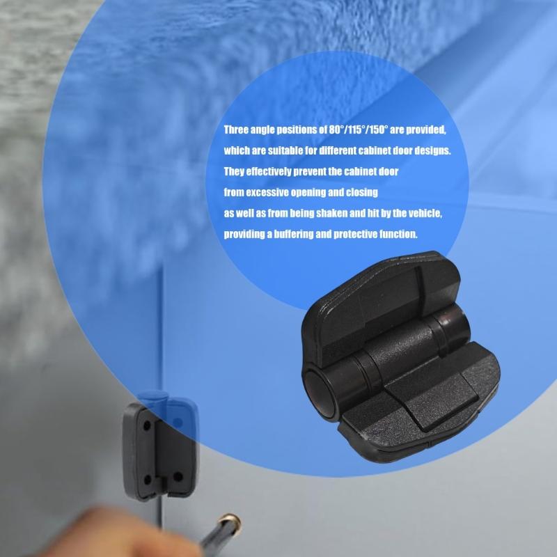 Nylon Kunststof Scharnier Voor Campers Jachtdeuren Veilige Hoekpositionering Stopmechanisme Waterdicht 80°115°150°