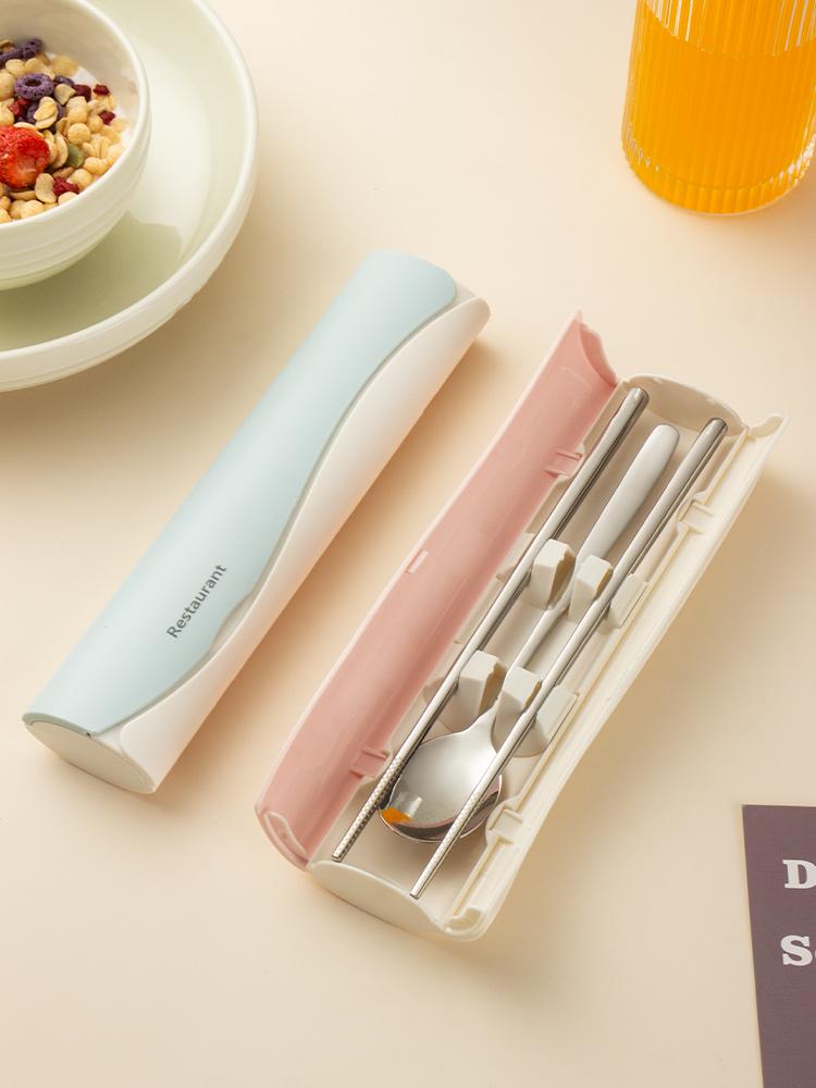 316 Stainless Steel Portable Cutlery Set: Chopsticks, Spoon, and Fork for One Person