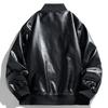 Leather Jacket Men's Large Size Spring and Autumn Loose Retro Fat Plus Size Teen Fat Work Jacket