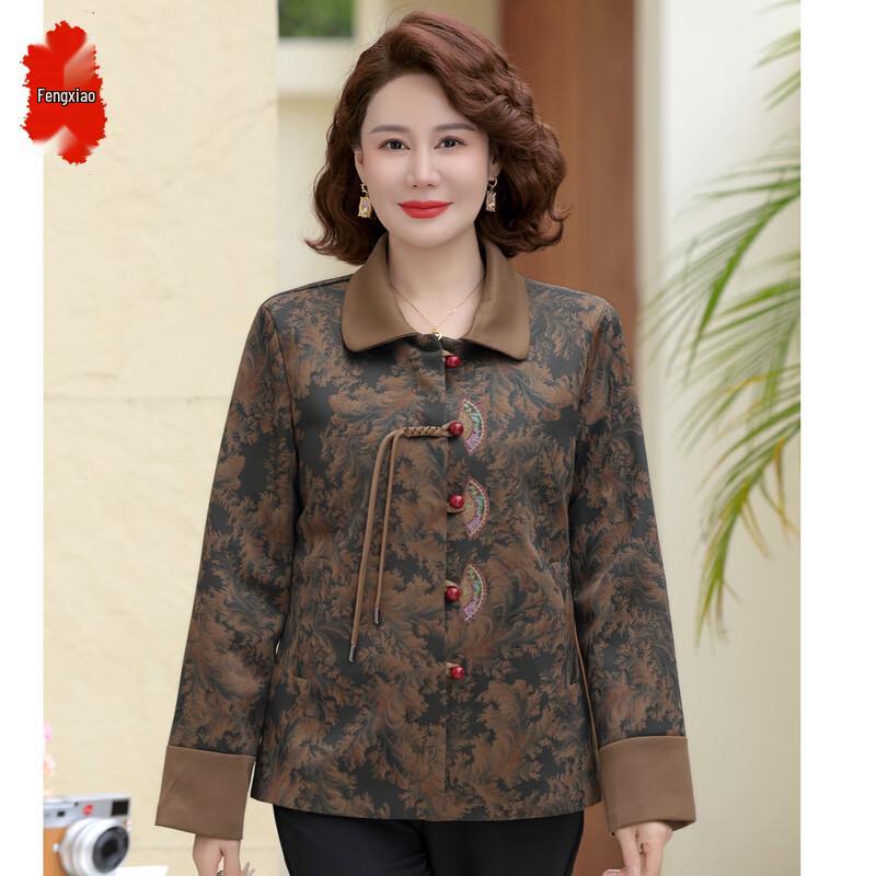 Elegant New Chinese Style Floral Spring Jacket 5XL