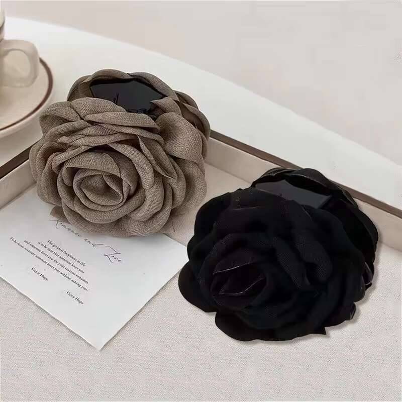 9cm Große Blume Haarspangen Französische Krallenklemme Für Frauen Haarschmuck Koreanisch Hinterkopf Haarklammer Mädchen Geschenke