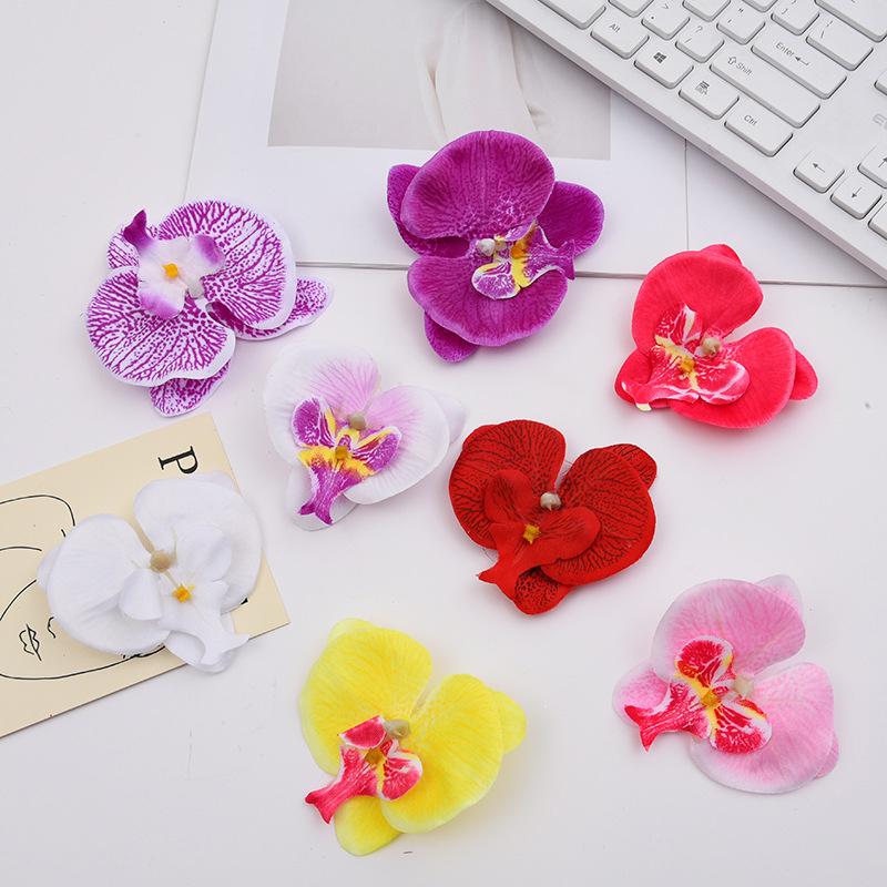

10/20Pcs 9cm Orchid Petal Artificial Flowers Wedding Party Decor Faux Silk Butterfly Flower Head for DIY Craft Home Accessory 10Pcs