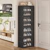 9-Tier Shoe Rack Organizer with Clear Cover Vertical Narrow Shoe Rack Organizer Shoe Shelf Shoe Stand Holder for Closet Entryway