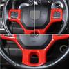 1x Steering Wheel Panel Cover Trim Accessories For Dodge Ram 1500 2010-2017 Red
