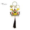 Keychain Dragon Head Bell Tassel Dekor Barevný Nerez Vynikající Jarní Festival Nový rok Dárková taška Přívěsek Držák na klíče Organizér na klíče