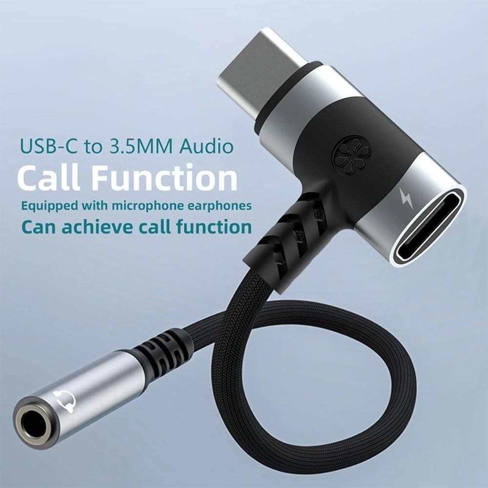 Converter Fast Charge OTG Dongle 2-in-1 Adapter 3.5mm Jack USB C Splitter  Audio Converter