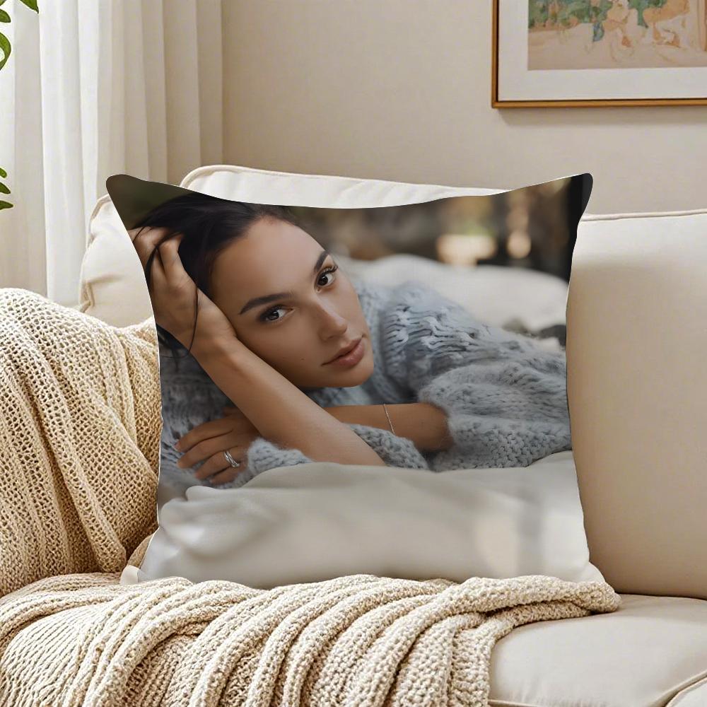 GGal Gadot Cushion Cover Linen Pillowcase Soft for Sofa Bed Home Room Decor