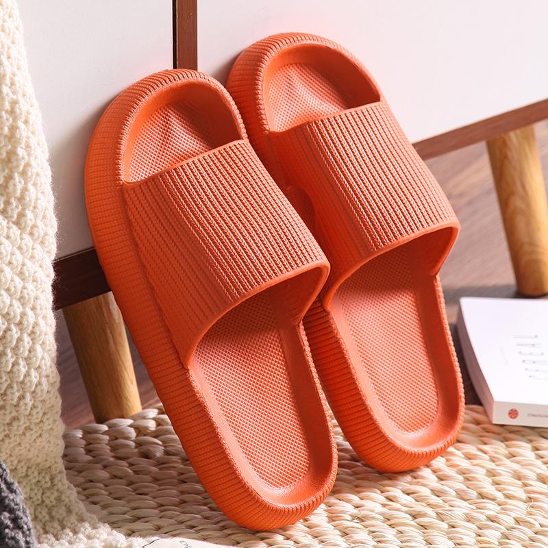 Fashion Summer Slippers Men Women Couple Solid Slides Comfortable Non-slip Bathroom EVA Cloud Soft Indoor Flat Home Cushion Shoes