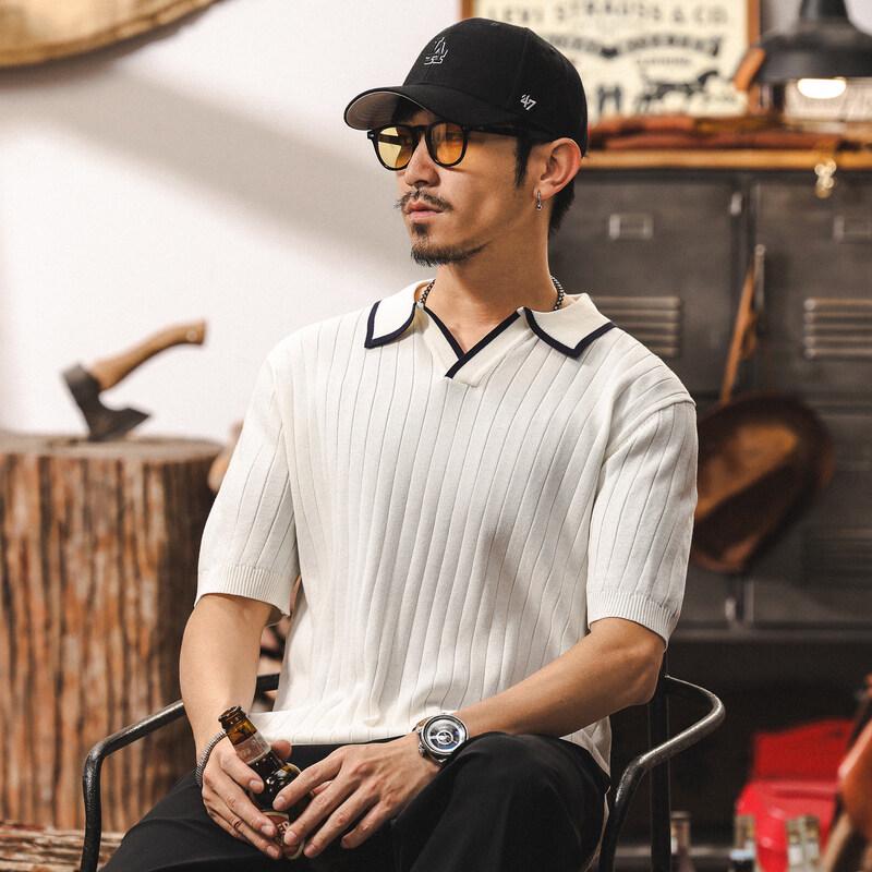 

Men s Ice Silk Knitted Polo Shirt 2XL