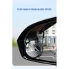 2PC Suction Cup Car Convex Blind Spot Mirror HD 360 Degree Wide Angle Adjustable Rearview Extra Auxiliary Round Mirror