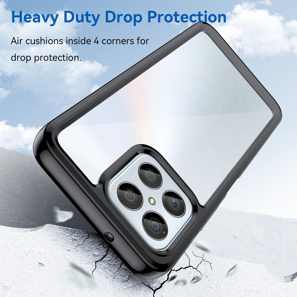 Phone Case for Honor 70 Lite 5G/Play 30 5G/X8 5G/X6 4G/Play6C 4G/X8a 4G/X6s 4G,TPU+Acrylic Clear Back Cover