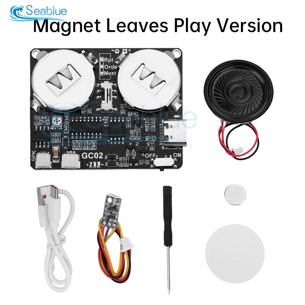 Recordable Sound Module 8M MP3 WAV Button Control Music Voice Player Programmable Board with Speaker for DIY Greeting Card Gift
