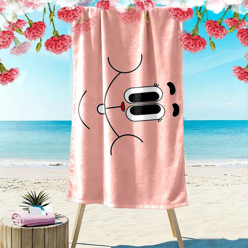 Richard Watterson Print Beach Towel, Large Soft Quick Dry Towel for Beach Camping Swimming
