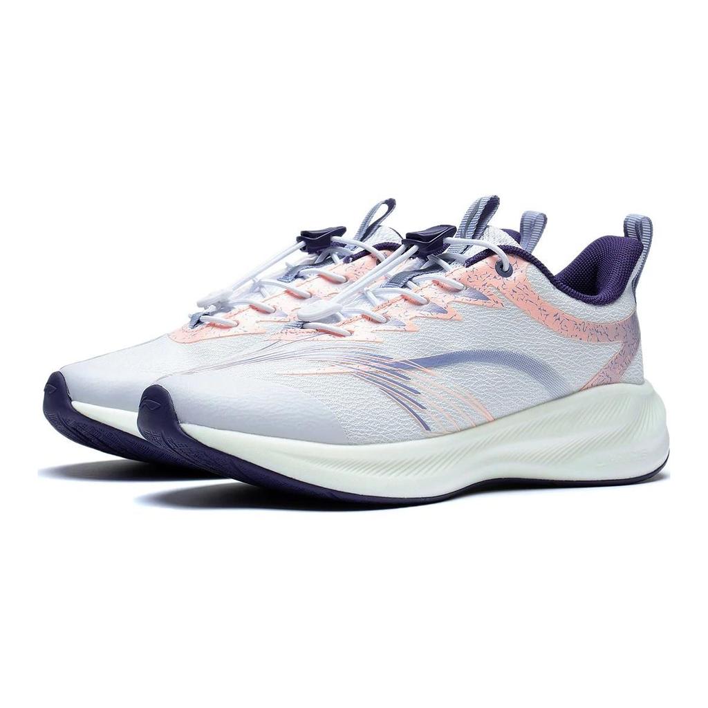 LiNing Youth Battle Falcon Non-Slip Wear-Resistant Breathable Low-Top Running Shoes Kids sneakers White YKFT004-6