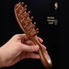 Green Sandalwood Cat Head Meridian Massage Comb - Five-Finger Round Design