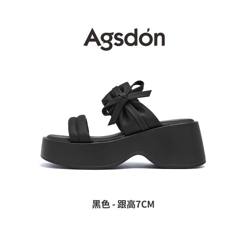 Augustine Platform Fashion Slippers Women's 2025 New Summer Skirt Muffin Soft Bottom Beach Wear Sandals