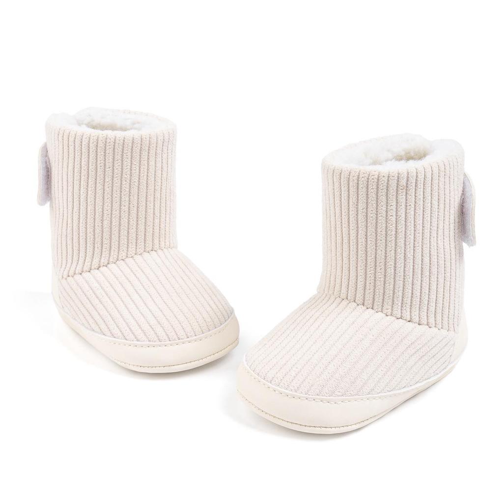 Cross-Border Winter Baby Velcro Cotton Warm Shoes with Plus Velvet Soft Sole.