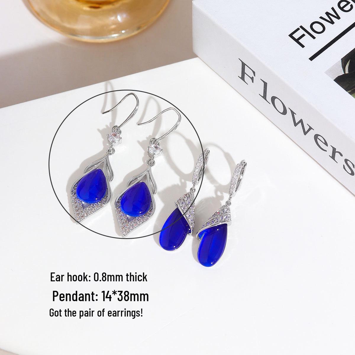 Gold-Plated Emerald Rhinestone Pyramid Dangle Earrings - Light Luxury Women s Fashion Real Gold Plated, Long-lasting Color Retention