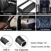Black Thick Copper Wire 5V To 12V Driving Recorder Power USB To Lighter Adapter Cable