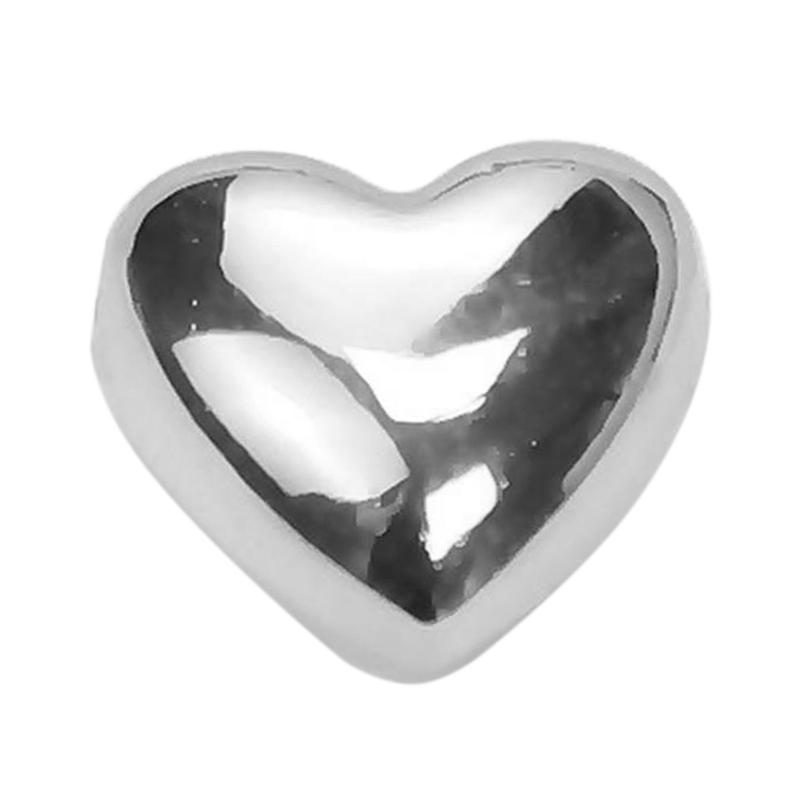 Metal Beads Big Heart Pendant 3D Heart Charm for Jewelry Making Charm DIY Gifts Bracelets Necklace Heart Bead with Hole
