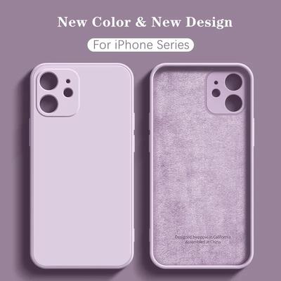 Luxury Original Liquid Silicone Phone Case for iPhone15 14 13 12 11 Pro Max Mini X XR XS 7 8 Plus Shockproof Soft Case