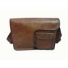 18 In Vintage Leather Messenger Bag Office College Laptop Satchel Shoulder Bags