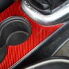 Red Carbon fiber Center Cup Holder Panel Trim Sticker For Hummer H3 2005-09