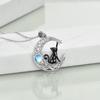Moonstone Black Cat Necklace: Stylish European & American Clavicle Chain