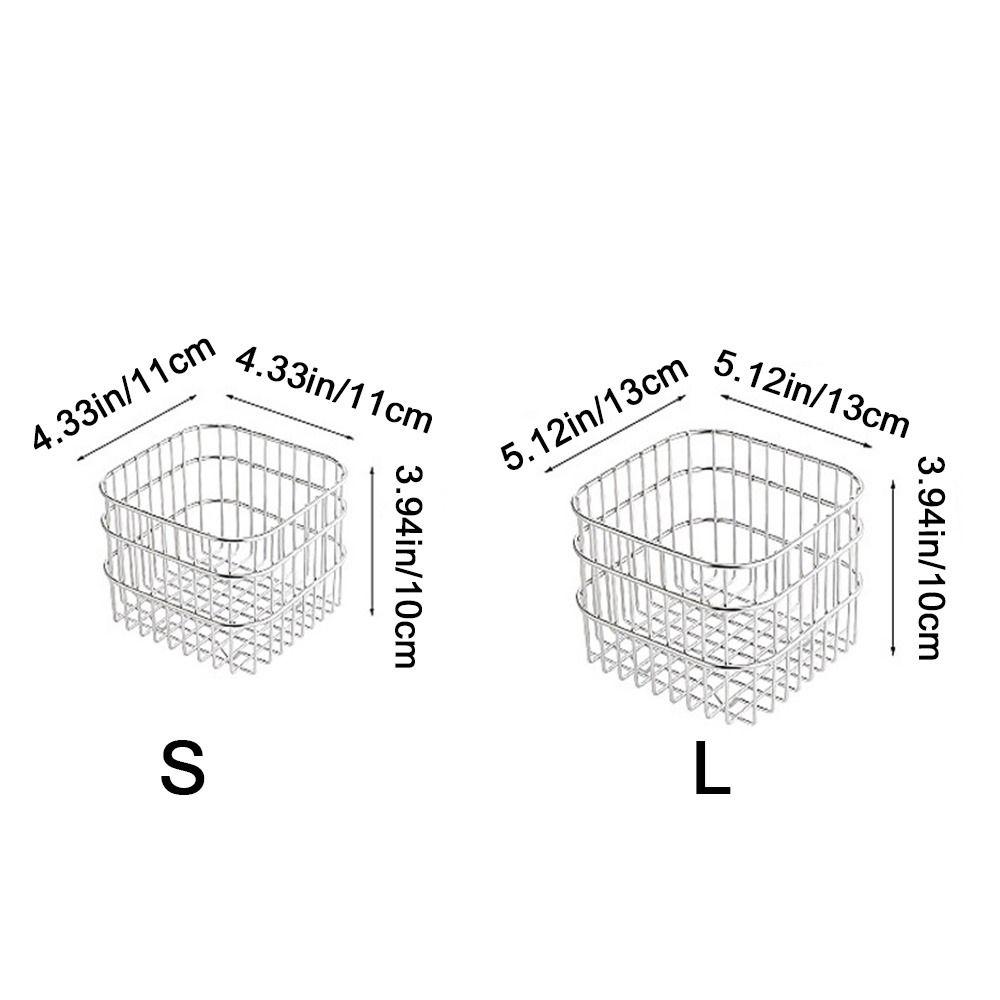 Waterproof Cosmetic Storage Box Space Saving Metal Wire Basket Countertop