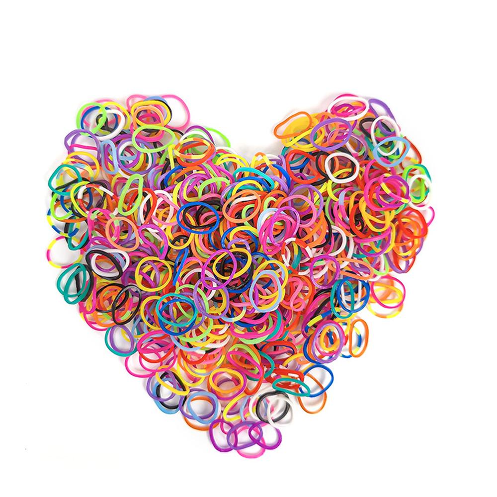 600pcs Elastic Colorful Rubber Loom Bands for Boy Girl Kids Weaving DIY Craft Gift Bracelet Jewelry Making Accessories Supplies
