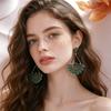 Geometric Hoop Earrings For Women With Gold Plating Retro Style Fashion Jewelry