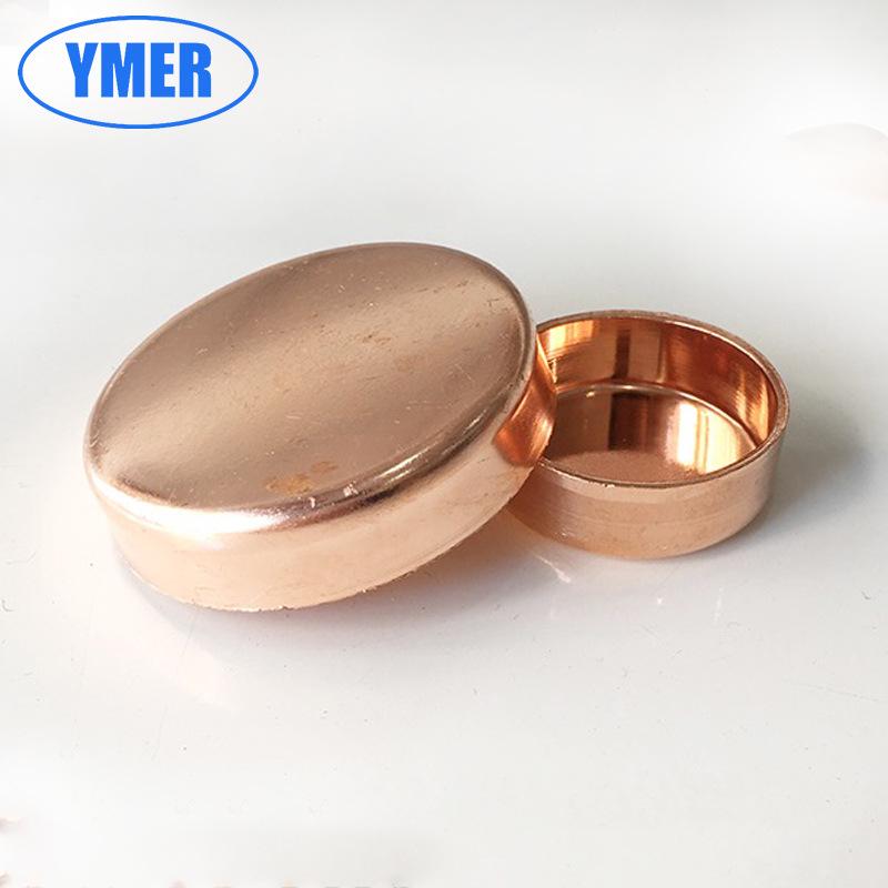 YMER Red Copper Pipe Cap for Refrigeration and Air Conditioning, Welded Sealing Cap, 10-108mm.