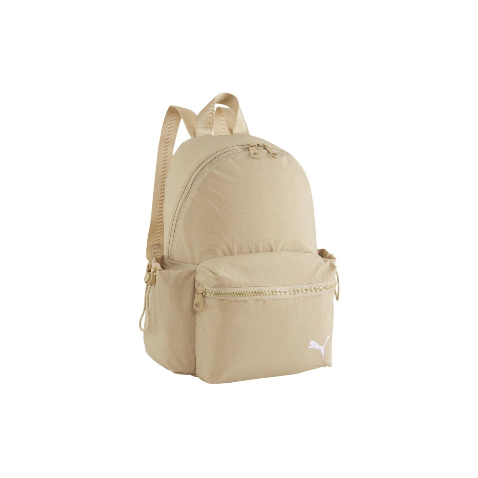 Puma Sports Casual Fabric Backpack Regular Women Backpack Light-Brown 090283-01 Light Brown