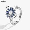 Etnisk Mote Tusenfryd Blomst Angstring Justerbar Dame Jenter Bekymring Stresslindring Smykker Spinnende Fidget-ringer Festgaver