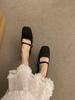 French retro woven hollow single shoes women's shoes 2025 new spring and autumn temperament beautiful word with Mary Jane shoes